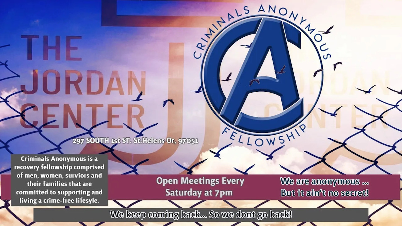 You are currently viewing CA – Crim-Anon – Criminals Anonymous Fellowship – The Jordan Center Open Meetings – Saturdays