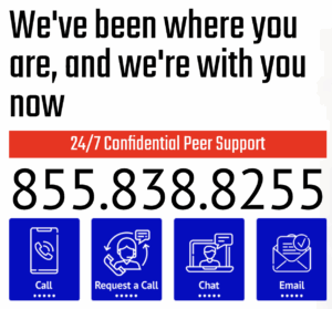 05 - Warmline - V4W - VETS4WARRIORS - Confidential Peer Support - 855-838 -8255 - Chat, Email, Request a Call - 24/7 - Weekdays & Weekends @ Phone