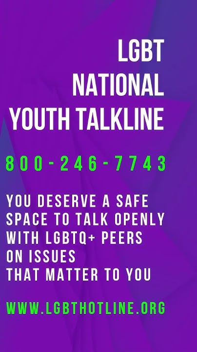 You are currently viewing 05 – Hotline – LGBT National Help Center – LGBT National Youth Talkline – 800-246-7743 – Mon – Fri