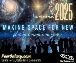 Graphic "Welcome 2025 Making Space for New Beginnings" by PeerGalaxy.com