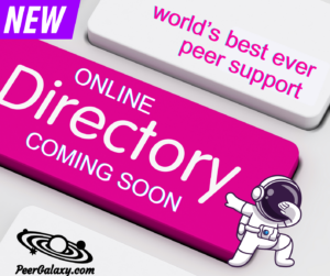 Graphic announcing new online directory coming soon by PeerGFalaxy