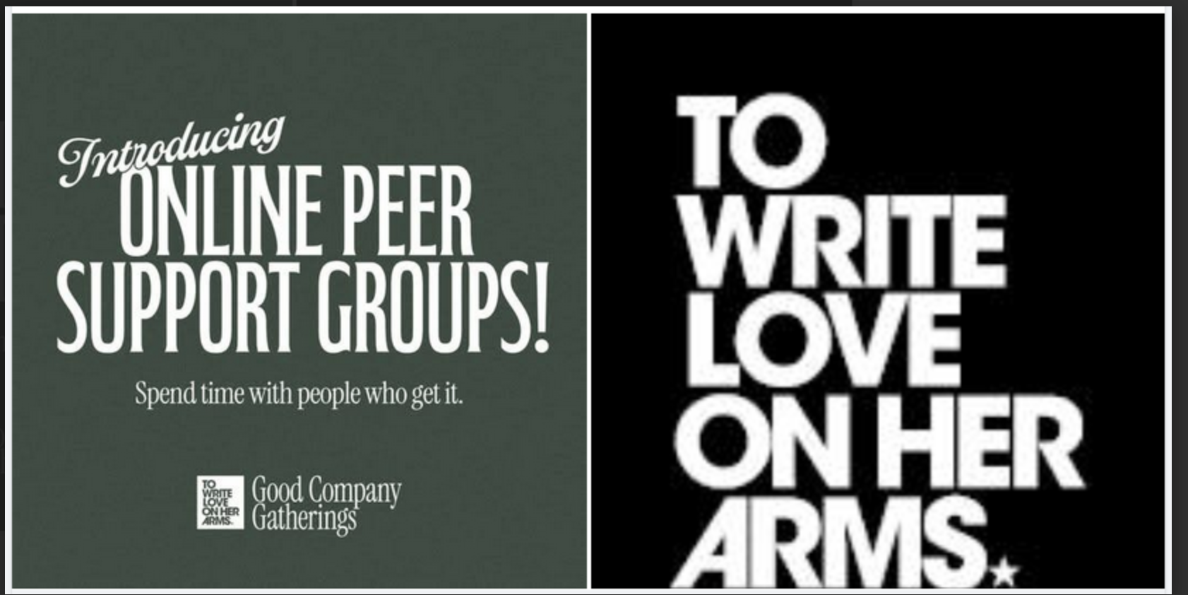 You are currently viewing TWLOHA – To Write Love On Her Arms – Good Company Gatherings : Virtual Peer Support Group – Sundays